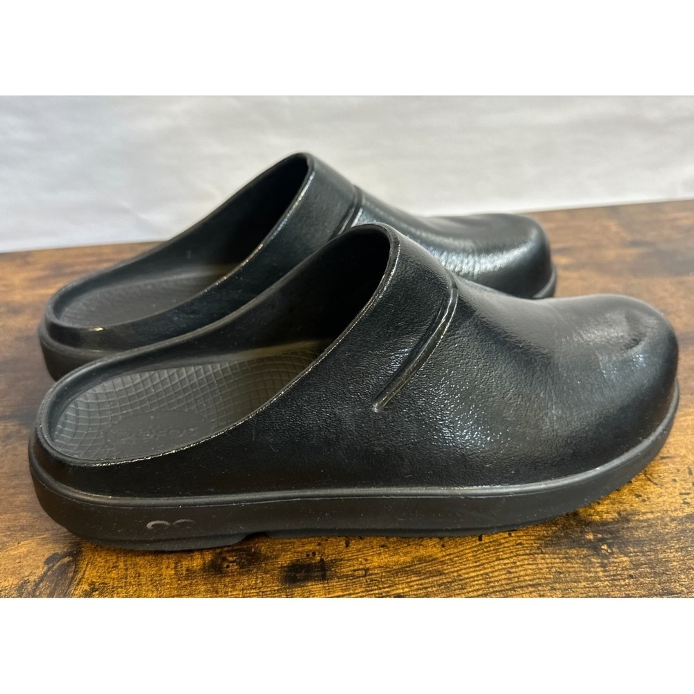 Oofos OOcloog Luxe Clog Womens Size 11 Mens 9 EU 42 Black Walking Recovery Shoes - Picture 4 of 13